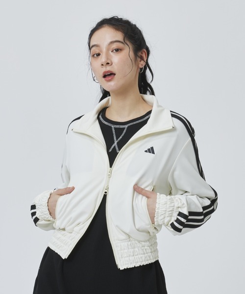 adidas(アディダス)の「【別注】アディダス adidas W SMOCKED TRACKTOP AP 限定コラボ(ジャージ・レディース・ブルー/オフホワイト/ブラック・M/L/XL/S)」の13枚目の写真