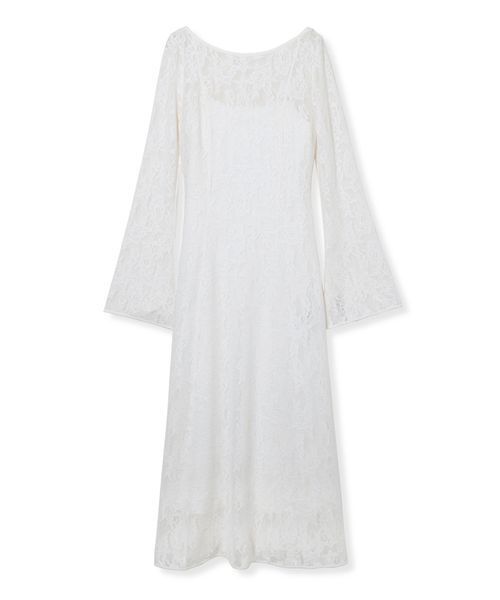 SNIDEL（スナイデル）の「カットレースワンピース（ワンピース・レディース・ダークネイビー/イエロー/オフホワイト・F）」の2枚目の写真