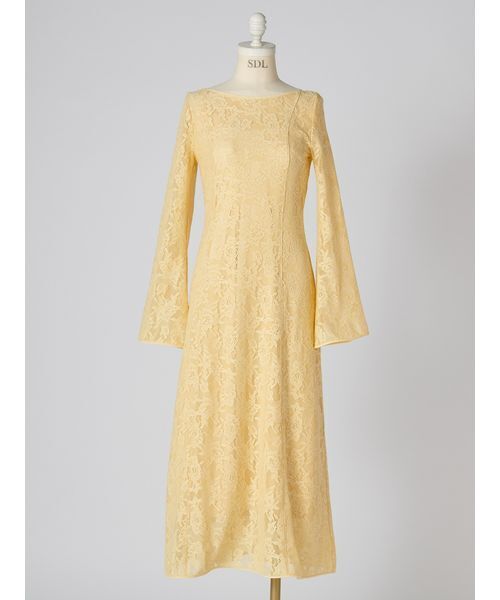 SNIDEL（スナイデル）の「カットレースワンピース（ワンピース・レディース・ダークネイビー/イエロー/オフホワイト・F）」の12枚目の写真