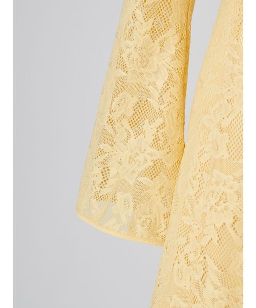 SNIDEL（スナイデル）の「カットレースワンピース（ワンピース・レディース・ダークネイビー/イエロー/オフホワイト・F）」の8枚目の写真