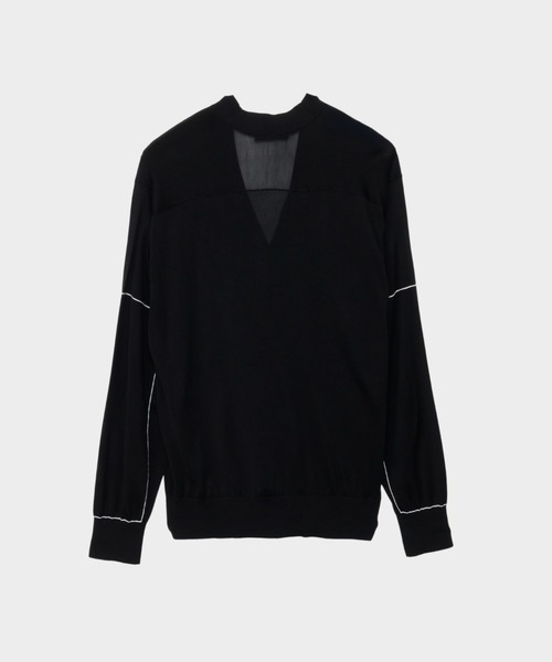 CINOH（チノ）の「SILK ELBOW STITCH KNIT CARDIGAN（カーディガン/ボレロ・メンズ・ブラック/グレー・46）」の9枚目の写真