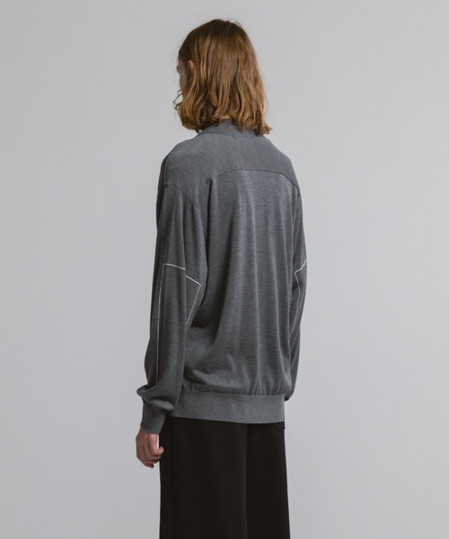 CINOH（チノ）の「SILK ELBOW STITCH KNIT CARDIGAN（カーディガン/ボレロ・メンズ・ブラック/グレー・46）」の8枚目の写真