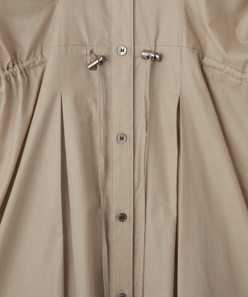YECCA VECCA（イェッカヴェッカ）の「ORGABITS タックシャツワンピース（シャツワンピース・レディース・ブルーグリーン/ベージュ/チャコールグレー・FREE）」の17枚目の写真
