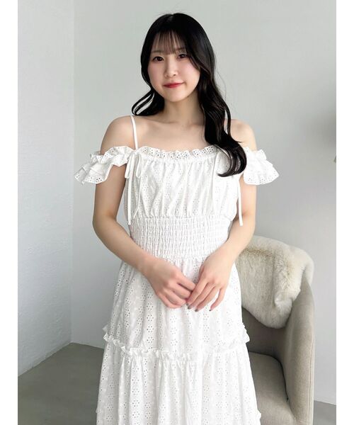 dazzlin（ダズリン）の「2wayフリルコットンレースワンピース