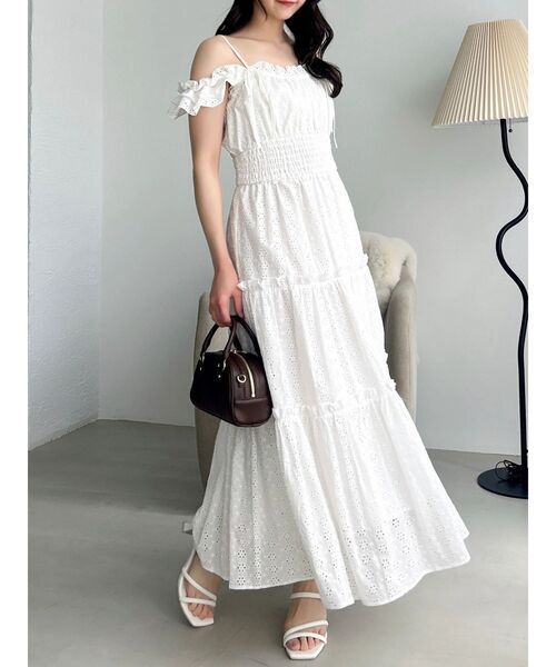 dazzlin（ダズリン）の「2wayフリルコットンレースワンピース（ワンピース・レディース・イエロー/ブルー/オフホワイト・MEDIUM/SMALL）」の9枚目の写真