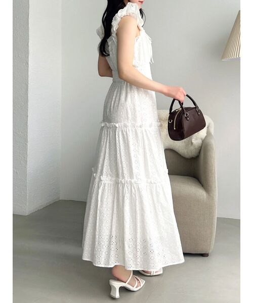 dazzlin（ダズリン）の「2wayフリルコットンレースワンピース（ワンピース・レディース・イエロー/ブルー/オフホワイト・MEDIUM/SMALL）」の16枚目の写真