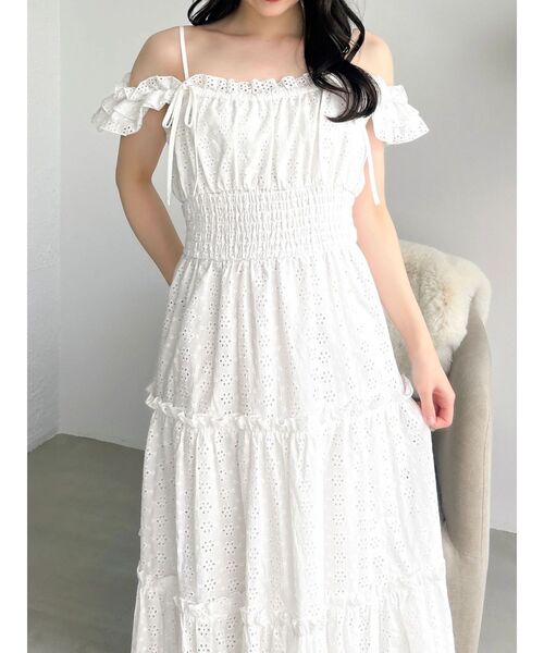 dazzlin（ダズリン）の「2wayフリルコットンレースワンピース（ワンピース・レディース・イエロー/ブルー/オフホワイト・MEDIUM/SMALL）」の19枚目の写真