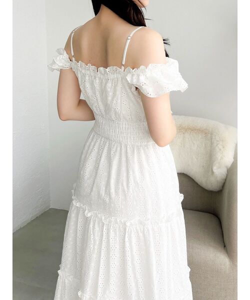 dazzlin（ダズリン）の「2wayフリルコットンレースワンピース（ワンピース・レディース・イエロー/ブルー/オフホワイト・MEDIUM/SMALL）」の20枚目の写真