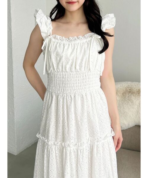 dazzlin（ダズリン）の「2wayフリルコットンレースワンピース（ワンピース・レディース・イエロー/ブルー/オフホワイト・MEDIUM/SMALL）」の22枚目の写真