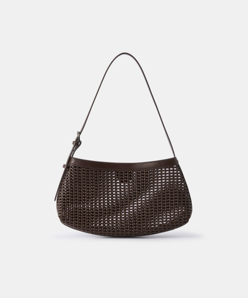 MUSINSA STANDARD WOMAN（ムシンサスタンダードウーマン）の「ウィメンズネットウィービングショルダーバッグ[ダークブラウン]（ショルダーバッグ・レディース・その他・FREE）」の2枚目の写真