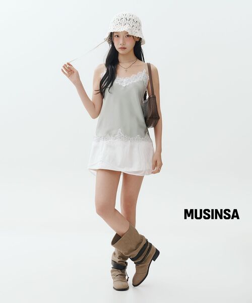 MUSINSA STANDARD WOMAN（ムシンサスタンダードウーマン）の「ウィメンズネットウィービングショルダーバッグ[ダークブラウン]（ショルダーバッグ・レディース・その他・FREE）」の13枚目の写真