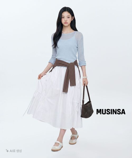 MUSINSA STANDARD WOMAN（ムシンサスタンダードウーマン）の「ウィメンズネットウィービングショルダーバッグ[ダークブラウン]（ショルダーバッグ・レディース・その他・FREE）」の15枚目の写真