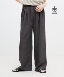 ウエストギャザーストレートリラックスパンツ【接触冷感/セットアップ対応】