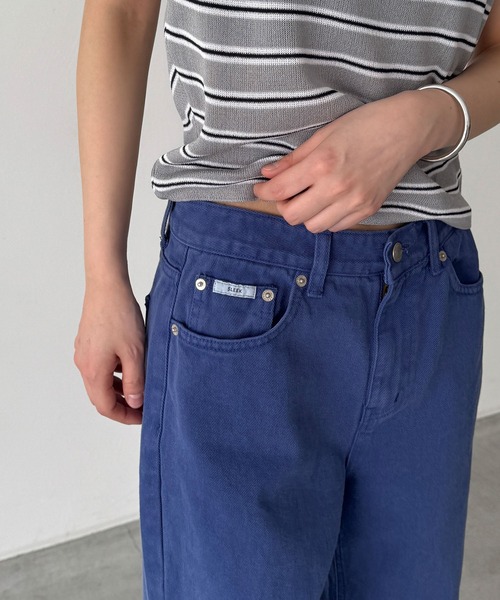 CANAL JEAN（キャナルジーン）の「SLEEK　カラーストレートパンツ（その他パンツ・レディース・ブルー・SMALL/MEDIUM）」の4枚目の写真