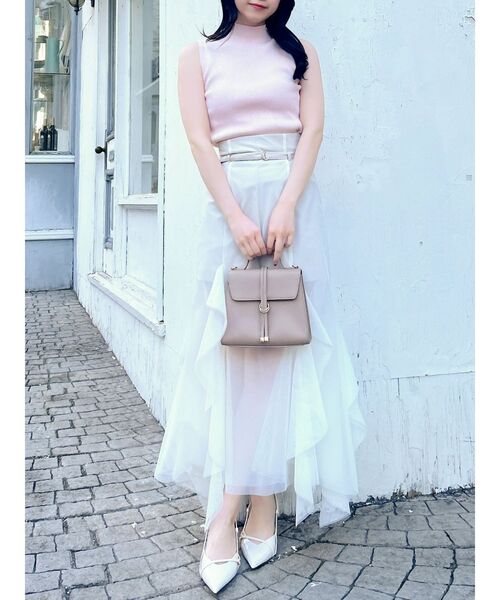 dazzlin(ダズリン)の「シアーレイヤードラッフルパンツスカート(スカート・レディース・ネイビー/アイボリー/ブラウン・SMALL/MEDIUM)」の13枚目の写真