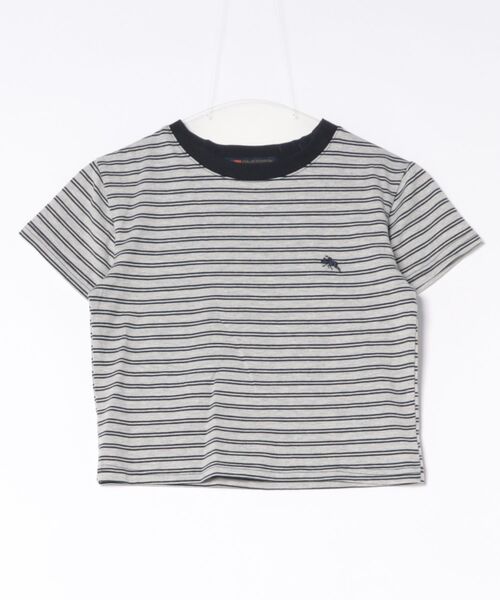 POLOCHAMPS(ポロチャンプス)の「【POLOCHAMPS】ポロチャンプス/ボーダー刺繍ショートTシャツ(Tシャツ/カットソー・レディース・ブラック×ホワイト/ネイビー/ブラック×グレー/ブラック・FREE)」の21枚目の写真
