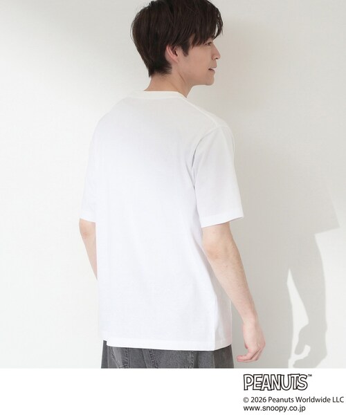 THE SHOP TK (ザ ショップ ティーケー )の「PEANUTS / ピーナッツ スヌーピー ワンポイント刺繍 半袖Tシャツ(Tシャツ/カットソー・メンズ・ホワイト系8/ホワイト系6・02/04/03)」の8枚目の写真