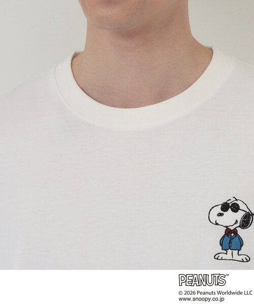 THE SHOP TK (ザ ショップ ティーケー )の「PEANUTS / ピーナッツ スヌーピー ワンポイント刺繍 半袖Tシャツ(Tシャツ/カットソー・メンズ・ホワイト系8/ホワイト系6・02/04/03)」の14枚目の写真