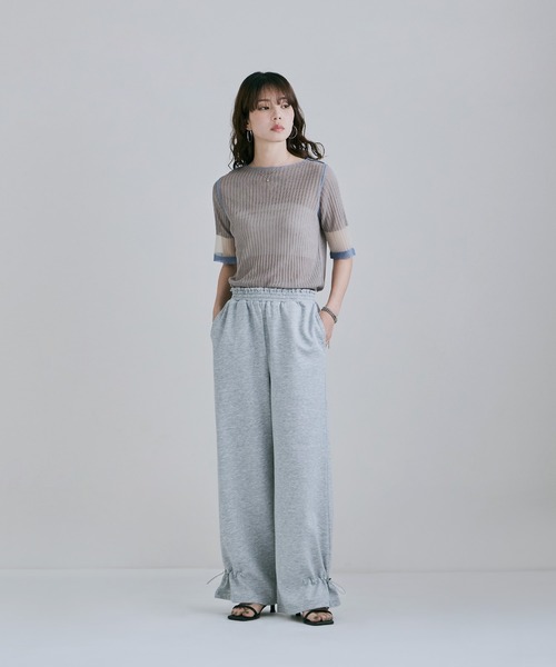 etoll.(エトル)の「シアースリーブ配色リブトップス(Tシャツ/カットソー・レディース・イエロー/グレー/ブラック・M)」の11枚目の写真