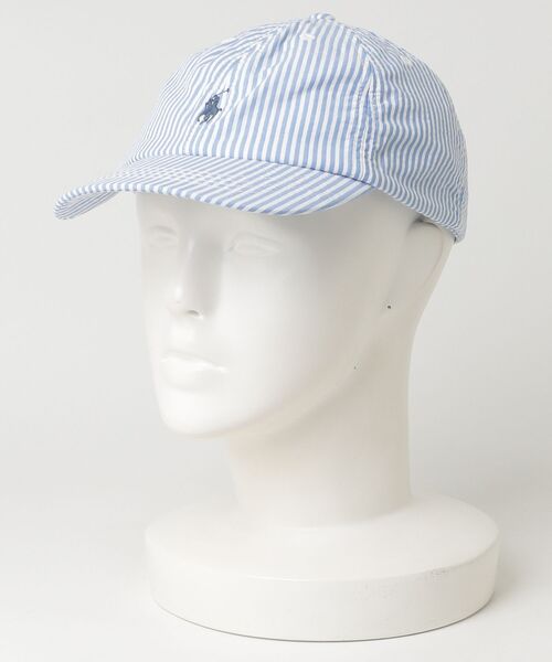POLO RALPH LAUREN CHILDRENSWEAR(ポロ ラルフ ローレン チルドレンズウェア)の「ストライプド コットン シアサッカー ボール キャップ(キャップ・キッズ・ブルー・S/M)」の3枚目の写真