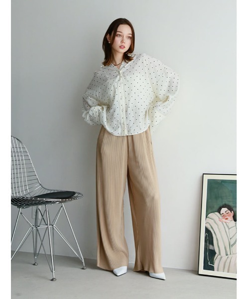 fifth(フィフス)の「ポケット付きセルフカットプリーツパンツ(その他パンツ・レディース・ブルーグレー/ブラック/ベージュ・XS/M)」の13枚目の写真