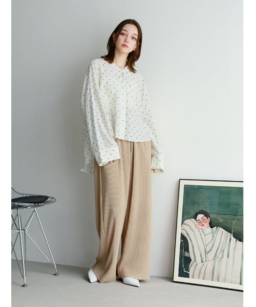 fifth(フィフス)の「ポケット付きセルフカットプリーツパンツ(その他パンツ・レディース・ブルーグレー/ブラック/ベージュ・XS/M)」の14枚目の写真