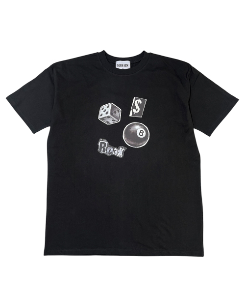 SK8ER ROCK(スケーターロック)の「All In 8 Collage T-Shirt ((Black))(Tシャツ/カットソー・レディース・その他・SMALL/MEDIUM/LARGE)」の1枚目の写真