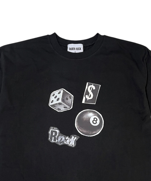 SK8ER ROCK(スケーターロック)の「All In 8 Collage T-Shirt ((Black))(Tシャツ/カットソー・レディース・その他・SMALL/MEDIUM/LARGE)」の3枚目の写真