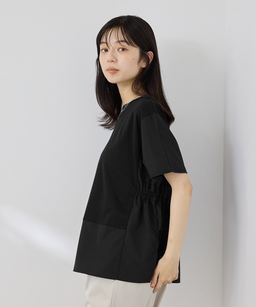 NAVY(ネイビー)の「【SARARI /サラリ】接触冷感 DRY UVカット 異素材切替クルーネック UVカットプルオーバー(Tシャツ/カットソー・レディース・ベージュ/ブルー/ブラック・M/L)」の21枚目の写真