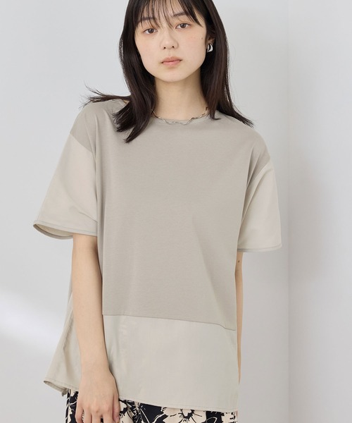 NAVY(ネイビー)の「【SARARI /サラリ】接触冷感 DRY UVカット 異素材切替クルーネック UVカットプルオーバー(Tシャツ/カットソー・レディース・ベージュ/ブルー/ブラック・M/L)」の17枚目の写真