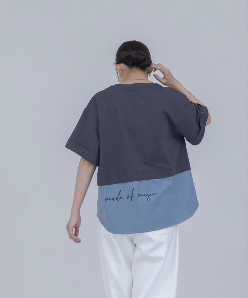 Eimee Law(エイミーロウ)の「テンセルデニムシャツドッキングTシャツ(Tシャツ/カットソー・レディース・ブラック/スミクロ・FREE)」の8枚目の写真