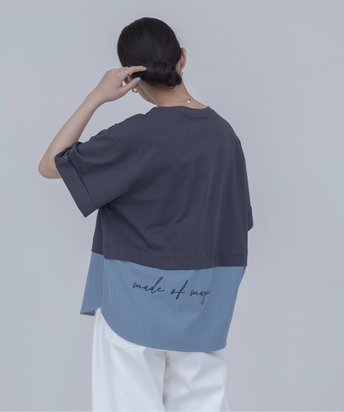 Eimee Law(エイミーロウ)の「テンセルデニムシャツドッキングTシャツ(Tシャツ/カットソー・レディース・ブラック/スミクロ・FREE)」の10枚目の写真