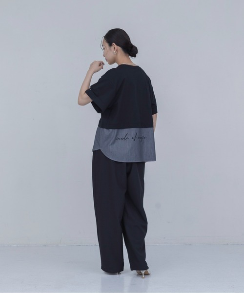 Eimee Law(エイミーロウ)の「テンセルデニムシャツドッキングTシャツ(Tシャツ/カットソー・レディース・ブラック/スミクロ・FREE)」の14枚目の写真