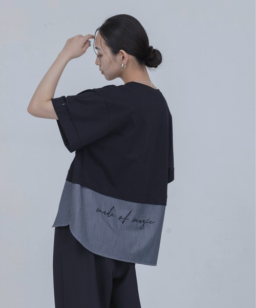 Eimee Law(エイミーロウ)の「テンセルデニムシャツドッキングTシャツ(Tシャツ/カットソー・レディース・ブラック/スミクロ・FREE)」の17枚目の写真