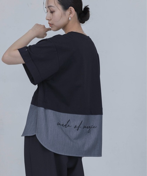 Eimee Law(エイミーロウ)の「テンセルデニムシャツドッキングTシャツ(Tシャツ/カットソー・レディース・ブラック/スミクロ・FREE)」の18枚目の写真