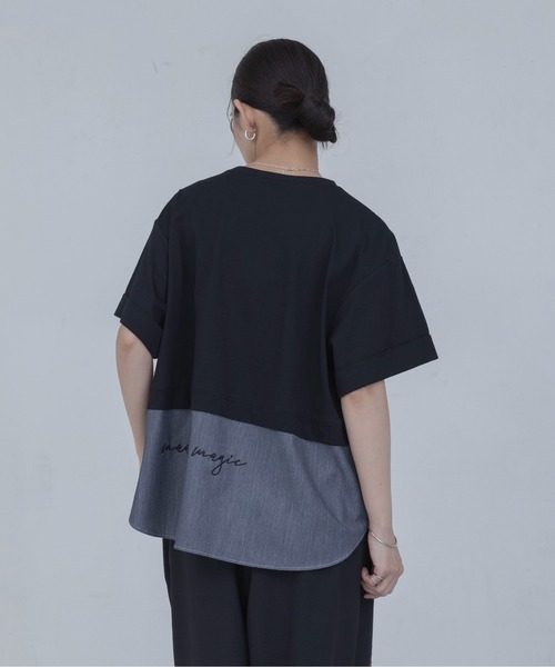 Eimee Law(エイミーロウ)の「テンセルデニムシャツドッキングTシャツ(Tシャツ/カットソー・レディース・ブラック/スミクロ・FREE)」の19枚目の写真