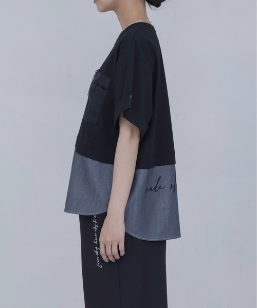 Eimee Law(エイミーロウ)の「テンセルデニムシャツドッキングTシャツ(Tシャツ/カットソー・レディース・ブラック/スミクロ・FREE)」の21枚目の写真
