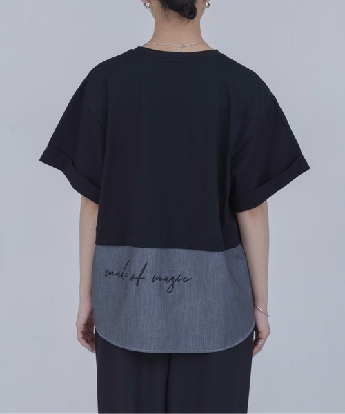 Eimee Law(エイミーロウ)の「テンセルデニムシャツドッキングTシャツ(Tシャツ/カットソー・レディース・ブラック/スミクロ・FREE)」の22枚目の写真