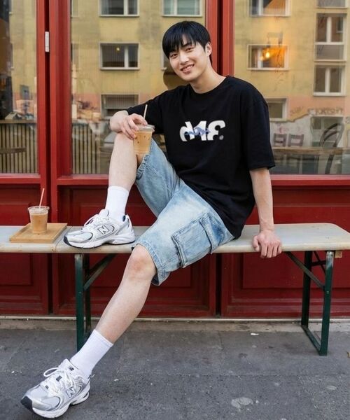 DIIFF（ディフ）の「ナンバースパーク オーバーサイズ 半袖Tシャツ 4カラー [DISE_1002]（Tシャツ/カットソー・メンズ・グレー/ブラック/ホワイト/ネイビー・X-LARGE/SMALL/MEDIUM/LARGE）」の11枚目の写真