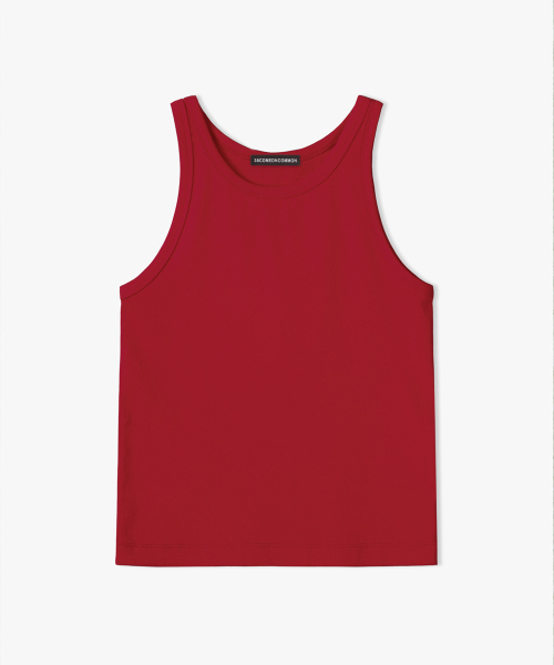 38COMEONCOMMON(38カモンコモン)の「Slim Rib Cotton Sleeveless (Red)(Tシャツ/カットソー・レディース・その他・FREE)」の1枚目の写真
