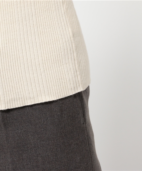 NATURAL BEAUTY BASIC（ナチュラルビューティーベーシック）の「ハイネックリブニット（ニット/セーター・レディース・イエロー/ネイビー/ホワイト系その他・MEDIUM）」の10枚目の写真