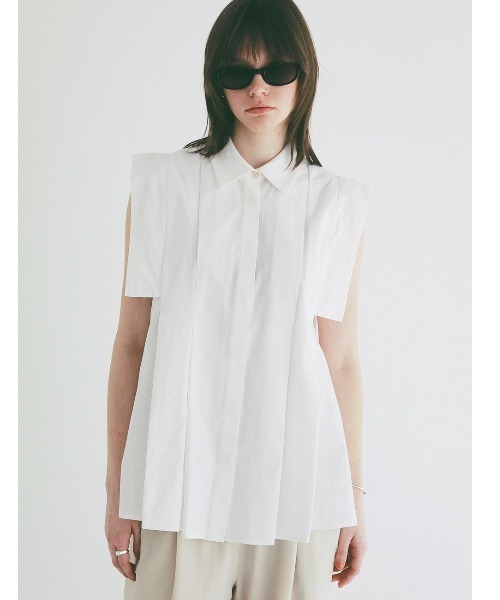 CLANE（クラネ）の「CLANE/クラネ/SQUARE SLEEVE SHIRTS（シャツ/ブラウス・レディース・ミント/ホワイト・1）」の13枚目の写真