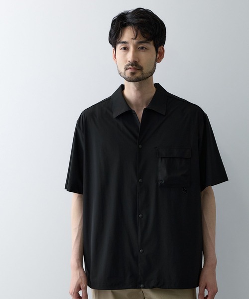 NAVY（ネイビー）の「【SARARI /サラリ】接触冷感 極冷ドロストオーバーサイズ UVカット半袖シャツ（シャツ/ブラウス・メンズ・チャコールグレー/ブラック・L/XL/S/M）」の18枚目の写真