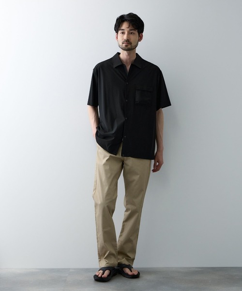 NAVY（ネイビー）の「【SARARI /サラリ】接触冷感 極冷ドロストオーバーサイズ UVカット半袖シャツ（シャツ/ブラウス・メンズ・チャコールグレー/ブラック・L/XL/S/M）」の17枚目の写真