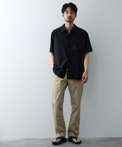 NAVY（ネイビー）の「【SARARI /サラリ】接触冷感 極冷ドロストオーバーサイズ UVカット半袖シャツ（シャツ/ブラウス・メンズ・チャコールグレー/ブラック・L/XL/S/M）」の16枚目の写真