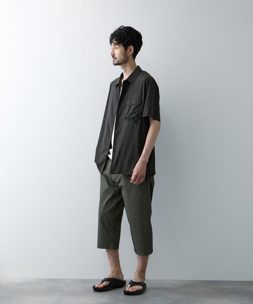 NAVY（ネイビー）の「【SARARI /サラリ】接触冷感 極冷ドロストオーバーサイズ UVカット半袖シャツ（シャツ/ブラウス・メンズ・チャコールグレー/ブラック・L/XL/S/M）」の11枚目の写真
