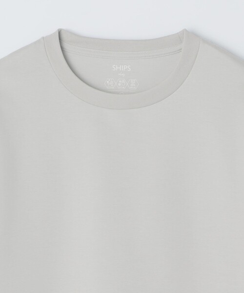 SHIPS Colors(シップス カラーズ)の「SHIPS Colors:〈抗菌防臭・接触冷感・吸水速乾〉シルケット ビッグ Tシャツ(Tシャツ/カットソー・メンズ・ブラック/ライトグレー/ライトホワイト・MEDIUM/LARGE/X-LARGE)」の10枚目の写真