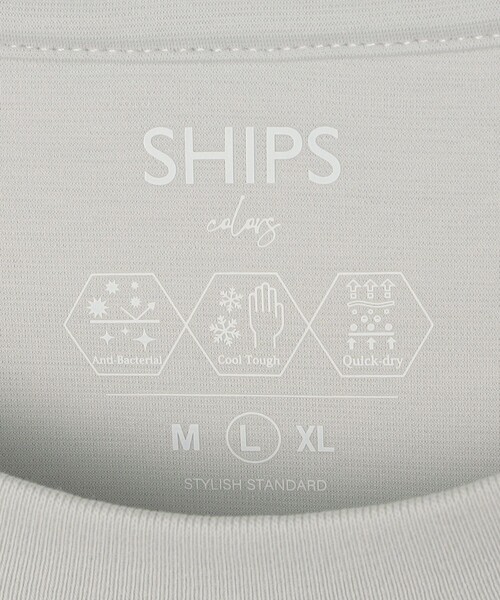 SHIPS Colors(シップス カラーズ)の「SHIPS Colors:〈抗菌防臭・接触冷感・吸水速乾〉シルケット ビッグ Tシャツ(Tシャツ/カットソー・メンズ・ブラック/ライトグレー/ライトホワイト・MEDIUM/LARGE/X-LARGE)」の7枚目の写真