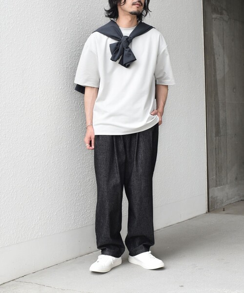 SHIPS Colors(シップス カラーズ)の「SHIPS Colors:〈抗菌防臭・接触冷感・吸水速乾〉シルケット ビッグ Tシャツ(Tシャツ/カットソー・メンズ・ブラック/ライトグレー/ライトホワイト・MEDIUM/LARGE/X-LARGE)」の13枚目の写真