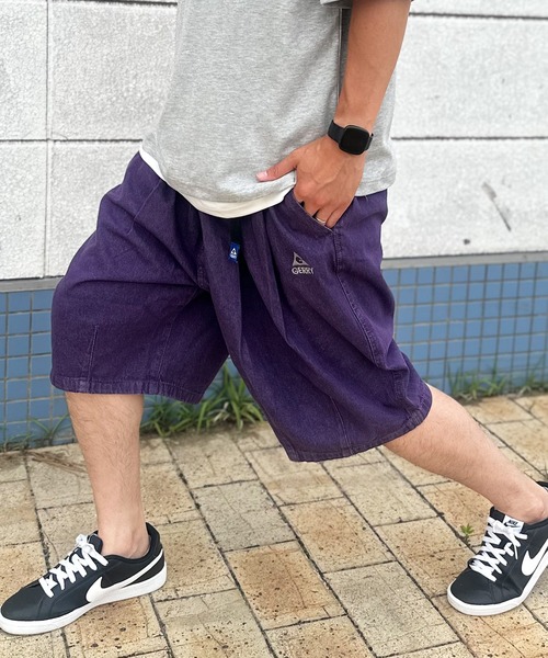 デニムパンツ（パープル/紫色系・ワイド・ルーズ）ファッション通販